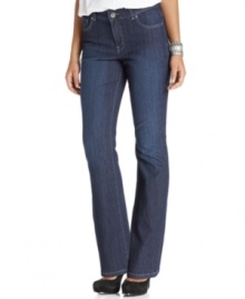 Bandolino's bootcut jeans hug your curves in the right places and feature a slightly faded wash you'll love!