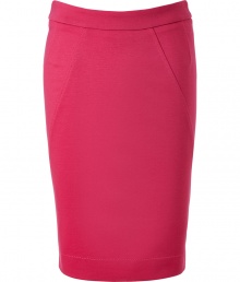 Work a bright edge into your polished work look with Moschino C&Cs fuchsia jersey pencil skirt - Hidden back zip, kick pleat - Tailored fit - Wear with everything from knit tops and ankle boots to silk shirts and platforms Work a bright edge into your polished work look with Moschino C&Cs fuchsia jersey pencil skirt - Hidden back zip, kick pleat - Tailored fit - Wear with everything from knit tops and ankle boots to silk shirts and platforms