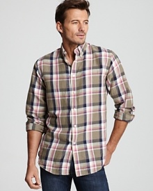 With its rich colors and heritage feel, the classic check shirt brings earthy good looks to your casual ensemble. With its rich colors and heritage feel, the classic check shirt brings earthy good looks to your casual ensemble.