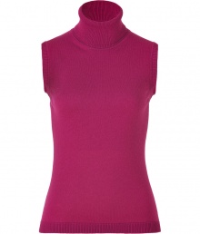 Start off the new season in luxe feminine style with Malos super soft cashmere sleeveless turtleneck - Turtleneck, fine ribbed trim - Form-fitting - Team with statement jewelry, blazers and jet black separates, or with a fur jacket and tailored trousers for a contemporary-chic finish Start off the new season in luxe feminine style with Malos super soft cashmere sleeveless turtleneck - Turtleneck, fine ribbed trim - Form-fitting - Team with statement jewelry, blazers and jet black separates, or with a fur jacket and tailored trousers for a contemporary-chic finish
