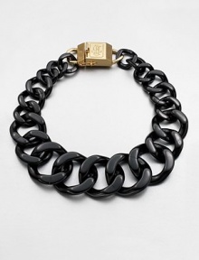 A statement piece with graduated resin links accented with a signature clasp. Resin16k goldplated brassLength, about 20Tongue and box closureImported A statement piece with graduated resin links accented with a signature clasp. Resin16k goldplated brassLength, about 20Tongue and box closureImported