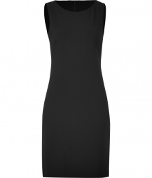 Bring sophisticated refinement to your office-ready look in this sleek sheath dress from Theory - Round neck, sleeveless, fitted silhouette, concealed back zip closure - Wear with a cashmere cardigan and classic pumps Bring sophisticated refinement to your office-ready look in this sleek sheath dress from Theory - Round neck, sleeveless, fitted silhouette, concealed back zip closure - Wear with a cashmere cardigan and classic pumps
