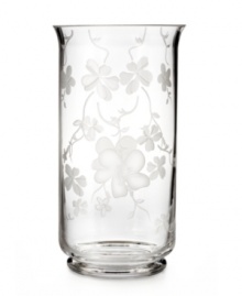 Fresh pick. Delicate florals flourish on this resplendent crystal vase from Marquis by Waterford, gracing your home with refined sophistication. Fresh pick. Delicate florals flourish on this resplendent crystal vase from Marquis by Waterford, gracing your home with refined sophistication.