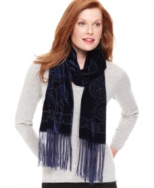 Add allure to everyday or evening attire with this exquisite scarf from Style&co. Beautifully embroidered with a feminine floral design, it's your new stand-out staple of the season. Add allure to everyday or evening attire with this exquisite scarf from Style&co. Beautifully embroidered with a feminine floral design, it's your new stand-out staple of the season.