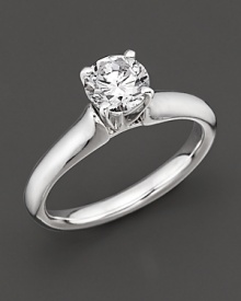 Easy elegance. A beautiful solitaire ring crafted from white gold and a single brilliant diamond.