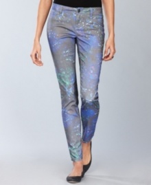 INC's denim pops on a skinny silhouette thanks to patches of brightly colored snake print. (Clearance) INC's denim pops on a skinny silhouette thanks to patches of brightly colored snake print. (Clearance)