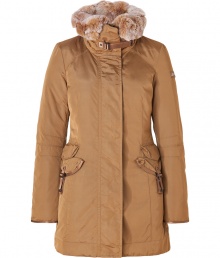 Your cold weather look just got more stylish with this luxe down coat from Peuterey - Large rabbit fur collar, concealed zipper closure, long sleeves with logo detail, flap pockets, water repellent - Slim fit - Wear with an elevated jeans-and-tee ensemble or a workweek-chic look Your cold weather look just got more stylish with this luxe down coat from Peuterey - Large rabbit fur collar, concealed zipper closure, long sleeves with logo detail, flap pockets, water repellent - Slim fit - Wear with an elevated jeans-and-tee ensemble or a workweek-chic look