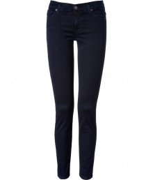 Elevate your casual style with these trend-right skinny jeans from Seven for all Mankind - Classic five-pocket styling, signature logo detail on back pockets - Extra form-fitting - Pair with a tee and ballet flats or a blouse, blazer, and platform pumps