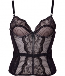 Lace-laden and ultra seductive, this torsolette from Elle MacPherson Intimates brings a sexy touch to any look - Underwire, padded three-quarter cups with lace overlay and bow, adjustable straps, boning, back hook and eye closures - Perfect under sleek cocktail dresses or with matching panties for sultry lounging Lace-laden and ultra seductive, this torsolette from Elle MacPherson Intimates brings a sexy touch to any look - Underwire, padded three-quarter cups with lace overlay and bow, adjustable straps, boning, back hook and eye closures - Perfect under sleek cocktail dresses or with matching panties for sultry lounging