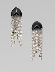 EXCLUSIVELY AT SAKS.COM This unique style features modern, silver oxide plated disc link drops on a hematite plated chevron. Hematite and silver oxide plated brassDrop, about 2¾Butterfly backImported EXCLUSIVELY AT SAKS.COM This unique style features modern, silver oxide plated disc link drops on a hematite plated chevron. Hematite and silver oxide plated brassDrop, about 2¾Butterfly backImported