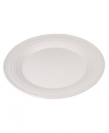 Evoking the natural exuberance of thrown pottery, the Mikasa Swirl dinner plates bring unfussy elegance to your table in classic stoneware. Dinner plate shown front. Evoking the natural exuberance of thrown pottery, the Mikasa Swirl dinner plates bring unfussy elegance to your table in classic stoneware. Dinner plate shown front.