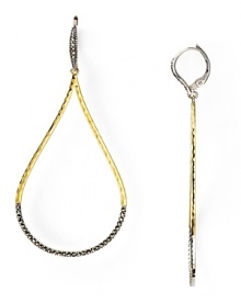 Judith Jack interprets the classic teardrop in striking style. This pair of thin, gold-plated earrings flaunt a sculptural shape with allure-adding sparkle.