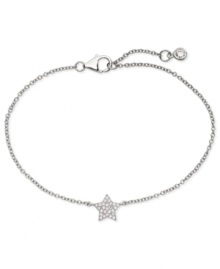 Wish upon a star. CRISLU's children's bracelet is embellished with sparkling pave cubic zirconias (1/8 ct. t.w.) and set in platinum over sterling silver. Approximate length: 6 inches. Wish upon a star. CRISLU's children's bracelet is embellished with sparkling pave cubic zirconias (1/8 ct. t.w.) and set in platinum over sterling silver. Approximate length: 6 inches.