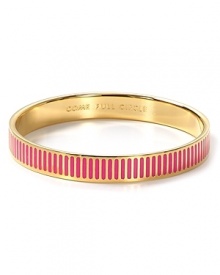 Words of wisdom in a pretty package. This kate spade new york bangle spells it out with interior engraving; this one reads: COME FULL CIRCLE.