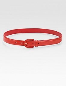 A supple, goatskin leather design with a self-covered, oval buckle. Width, about 1Made in Italy A supple, goatskin leather design with a self-covered, oval buckle. Width, about 1Made in Italy