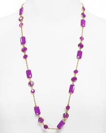 Get to the heart of the scatter with this tiled necklace from kate spade new york. It flaunts an effortless vibe, with its gold chain and perfectly placed pops of color. Get to the heart of the scatter with this tiled necklace from kate spade new york. It flaunts an effortless vibe, with its gold chain and perfectly placed pops of color.