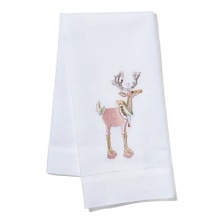 Whimsical interpretations of Santa's reindeer dress up this collection of linen tea towels from Patience Brewster. Whimsical interpretations of Santa's reindeer dress up this collection of linen tea towels from Patience Brewster.