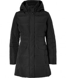 Stylish and sporty, Woolrichs quilted Trenton down coat is a must for cool weather looks - Stand-up collar, removable hood, long sleeves, fitted ribbed knit cuffs, hidden two-way front zip and snapped panel, snapped flap pockets, quilted - Softly tailored fit - A versatile, classic coat perfect for both city streets and country slopes Stylish and sporty, Woolrichs quilted Trenton down coat is a must for cool weather looks - Stand-up collar, removable hood, long sleeves, fitted ribbed knit cuffs, hidden two-way front zip and snapped panel, snapped flap pockets, quilted - Softly tailored fit - A versatile, classic coat perfect for both city streets and country slopes