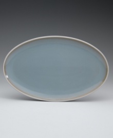 Present everyday main courses with subtle refinement. This fresh, beautifully glazed serving platter coordinates with Mist or Mist Falls pieces for a charmingly layered table. Present everyday main courses with subtle refinement. This fresh, beautifully glazed serving platter coordinates with Mist or Mist Falls pieces for a charmingly layered table.