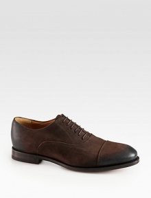 Burnished suede with smooth laces. Burnished suedeLeather lining and soleMade in Italy Burnished suede with smooth laces. Burnished suedeLeather lining and soleMade in Italy