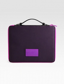 A protective neoprene style with a contrasting zipper perfect for your valuable tech.Side handle, 1½ dropZip-around closureNeopreneOne inside sleevePatent leather lining9¾W X 8H X 1DImportedPlease note: iPad® not included. A protective neoprene style with a contrasting zipper perfect for your valuable tech.Side handle, 1½ dropZip-around closureNeopreneOne inside sleevePatent leather lining9¾W X 8H X 1DImportedPlease note: iPad® not included.