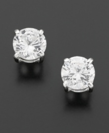 You'll love this sparkling style from Lauren Ralph Lauren: round-cut cubic zirconia stud earrings set in sterling silver. You'll love this sparkling style from Lauren Ralph Lauren: round-cut cubic zirconia stud earrings set in sterling silver.