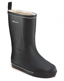 A rugged all-weather boot in waterproof rubber and cozy fleece lining. A rugged all-weather boot in waterproof rubber and cozy fleece lining.