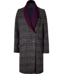 Stylish Bordeaux multicolor long wool coat - Channel cold weather chic in this luxurious wool coat - Of-the-moment boyfriend silhouette and flattering V-neck - Style with straight leg jeans and a pullover for day - Pair with a wool dress, sheer stockings, and heels for night Stylish Bordeaux multicolor long wool coat - Channel cold weather chic in this luxurious wool coat - Of-the-moment boyfriend silhouette and flattering V-neck - Style with straight leg jeans and a pullover for day - Pair with a wool dress, sheer stockings, and heels for night