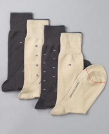 Keep a sleek line from head to toe. These Tommy Hilfiger socks streamline your dress look. Keep a sleek line from head to toe. These Tommy Hilfiger socks streamline your dress look.