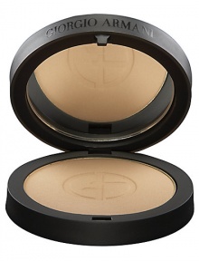 This ultra-fine pressed powder is formulated with soft, silk-like powders and radiant particles for a luminous, soft matte finish. The Armani-exclusive Micro-fil formula blends perfectly to correct imperfections while it gently veils the skin in silky, comfortable color. Silky soft powder blends perfectly without caking or setting into fine lines Buildable coverage from sheer to full that always allows the natural glow of the skin to come thorough Soft luminous finish This ultra-fine pressed powder is formulated with soft, silk-like powders and radiant particles for a luminous, soft matte finish. The Armani-exclusive Micro-fil formula blends perfectly to correct imperfections while it gently veils the skin in silky, comfortable color. Silky soft powder blends perfectly without caking or setting into fine lines Buildable coverage from sheer to full that always allows the natural glow of the skin to come thorough Soft luminous finish