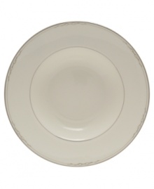 Delicate chains and polished platinum bands put the finishing touches on this bone china soup bowl from Royal Doulton. Classic and understated, it's the ultimate accessory for formal tables. Delicate chains and polished platinum bands put the finishing touches on this bone china soup bowl from Royal Doulton. Classic and understated, it's the ultimate accessory for formal tables.