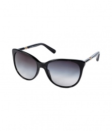 With a cool cat-eye shape and luxe gold-toned chain detail on the handles, Dolce & Gabbanas gradient sunglasses lend a glamorous polish to every look - Black acetate frames, gold-toned chain detail on the handles, gradient dark grey lenses - Lens filter category 3 - Comes with a logo detailed velvet hard case and drawstring pouch