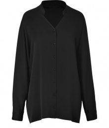 Update your workweek look with this effortlessly cool dolman sleeve top from Faith Connexion - Stand collar, V-neck, long dolman sleeves, front button placket, oversized silhouette - Wear with skinny jeans, leather leggings, or cropped trousers