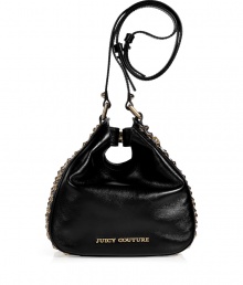 Toughen up your look with Juicy Coutures incredibly detailed studded leather Stevie hobo - Adjustable shoulder strap, studded sides with zip detail, magnetic top pinch snap, inside zippered back wall pocket - Wear with a bright dress and cool ankle boots Toughen up your look with Juicy Coutures incredibly detailed studded leather Stevie hobo - Adjustable shoulder strap, studded sides with zip detail, magnetic top pinch snap, inside zippered back wall pocket - Wear with a bright dress and cool ankle boots