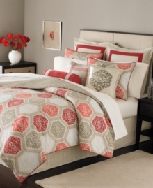 Warm up your room with the spicy palette and intricate patterns of Martha Stewart Collection's Sultana duvet cover set. An allover medallion print brings to mind the artistry of ancient tiles for a look you'll love for seasons to come. The printed duvet cover reverse coordinates with the matching bedskirt. Warm up your room with the spicy palette and intricate patterns of Martha Stewart Collection's Sultana duvet cover set. An allover medallion print brings to mind the artistry of ancient tiles for a look you'll love for seasons to come. The printed duvet cover reverse coordinates with the matching bedskirt.