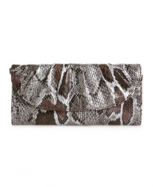 Pleats fan like flower petals across the front of this pretty clutch wristlet. With an ID holder, card slots and a built-in mirror, it has holds everything you need for a chic night out. Pleats fan like flower petals across the front of this pretty clutch wristlet. With an ID holder, card slots and a built-in mirror, it has holds everything you need for a chic night out.