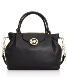 Make everyday glamorous with an elegant design by MICHAEL Michael Kors featuring sleek 18K gold hardware and a classic silhouette. This flawless style with an optional crossbody strap will remain a staple for seasons to come. Make everyday glamorous with an elegant design by MICHAEL Michael Kors featuring sleek 18K gold hardware and a classic silhouette. This flawless style with an optional crossbody strap will remain a staple for seasons to come.