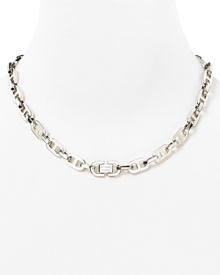 This MICHAEL Michael Kors chain link necklace blends classic, heritage-inspired design with rich materials to eye-catching effect. This MICHAEL Michael Kors chain link necklace blends classic, heritage-inspired design with rich materials to eye-catching effect.