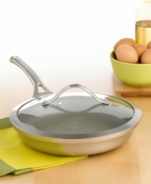 From beautifully prepared breakfasts to luxurious late-night snacks, this pan is the perfect match for your kitchen - with a handsome brushed stainless steel exterior complemented by a unique light-colored nonstick interior. Lifetime warranty. From beautifully prepared breakfasts to luxurious late-night snacks, this pan is the perfect match for your kitchen - with a handsome brushed stainless steel exterior complemented by a unique light-colored nonstick interior. Lifetime warranty.