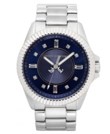 Juicy Couture has taken a classic design and added a lovely touch of blue and crystal sparkle to create this Stella collection watch.