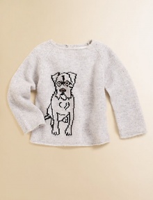 Crafted in luxurious cashmere, an adorable dog intarsia lends charming style to a long-sleeved knit.CrewneckLong raglan sleevesSingle back buttonCashmereDry cleanImported Please note: Number of buttons may vary depending on size ordered. Crafted in luxurious cashmere, an adorable dog intarsia lends charming style to a long-sleeved knit.CrewneckLong raglan sleevesSingle back buttonCashmereDry cleanImported Please note: Number of buttons may vary depending on size ordered.