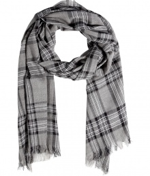 The traditional tartan scarf gets a modern update with this easy-to-style version from New York label Rag & Bone - Plaid pattern, frayed edges - Pair with straight leg jeans or corduroys, a cashmere pullover, and suede ankle boots The traditional tartan scarf gets a modern update with this easy-to-style version from New York label Rag & Bone - Plaid pattern, frayed edges - Pair with straight leg jeans or corduroys, a cashmere pullover, and suede ankle boots