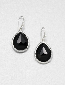 Faceted, light-catching black onyx in a simple teardrop design.Black onyx Sterling silver Length, about ¾ Width, about ½ Earwires Imported 