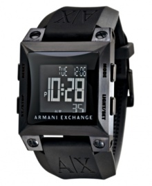 Get this sporty digital watch from AX Armani Exchange for ultimate functionality and easy style. Get this sporty digital watch from AX Armani Exchange for ultimate functionality and easy style.
