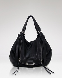 With a tough-luxe mix of soft leather and shiny zippers and a slouchy shape, Kooba's shoulder bag elevates casual style to chic new heights. With a tough-luxe mix of soft leather and shiny zippers and a slouchy shape, Kooba's shoulder bag elevates casual style to chic new heights.