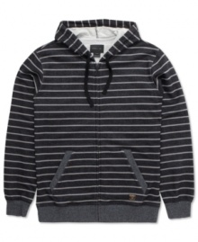 Mix up your weekend standard with this striped zip-up hoodie from O'Neill. Mix up your weekend standard with this striped zip-up hoodie from O'Neill.