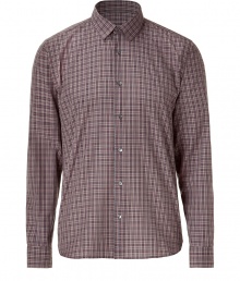 Stylish dress shirt in fine cotton - In a trendy plaid, looks cool, casual and smart - Modern, slim cut with full-length button placket and short spread collar - No chest pocket, so it works perfectly under V-neck pullovers and cardigans - Works for the office and for leisure - Wear with a suit, jeans, khakis Stylish dress shirt in fine cotton - In a trendy plaid, looks cool, casual and smart - Modern, slim cut with full-length button placket and short spread collar - No chest pocket, so it works perfectly under V-neck pullovers and cardigans - Works for the office and for leisure - Wear with a suit, jeans, khakis