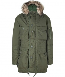 The perfect finishing touch to sporty winter looks, Polo Ralph Laurens fur trimmed coat is a luxe essential guaranteed to get you through the season in style - Drawstring hood with removable fur trim, long sleeves, buttoned cuffs, hidden two-way front zip, buttoned panel, buttoned flap pockets, drawstring hemline, inside drawstring waistline - Classic straight fit - For a rugged finish, team with bright knits and favorite slim-cut jeans The perfect finishing touch to sporty winter looks, Polo Ralph Laurens fur trimmed coat is a luxe essential guaranteed to get you through the season in style - Drawstring hood with removable fur trim, long sleeves, buttoned cuffs, hidden two-way front zip, buttoned panel, buttoned flap pockets, drawstring hemline, inside drawstring waistline - Classic straight fit - For a rugged finish, team with bright knits and favorite slim-cut jeans