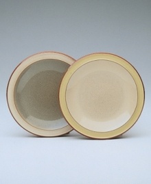 Warm, natural colors and a retro feel combine in this decidedly modern tea plate. From Denby's dinnerware and dishes collection.