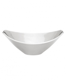 At once graceful and modern, the boat bowl reflects great taste at every meal. Its rounded canoe shape, forged in radiant aluminum, makes a chic presentation of fruit, salads and side dishes. From Dansk's collection of serveware and serving dishes. At once graceful and modern, the boat bowl reflects great taste at every meal. Its rounded canoe shape, forged in radiant aluminum, makes a chic presentation of fruit, salads and side dishes. From Dansk's collection of serveware and serving dishes.